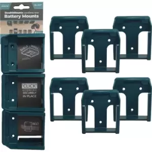 image of Stealth Mounts 6 Pack Battery Mounts For Makita 40V XGT Batteries Blue