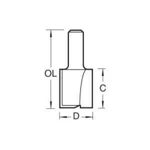 image of 4/25X1/4 2 FLUTE CUTTER 17 MM DIA. - Trend