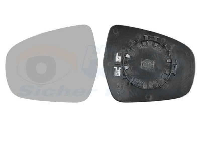 Image of VAN WEZEL Wing mirror glass VAN WEZEL 5251837