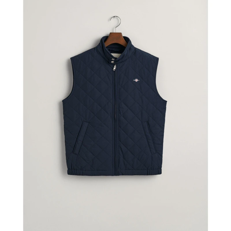 Image of Gant Mens Quilted Water-Repellent Sleeveless Gilet Evening 433 male 2XL
