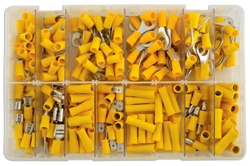 Image of Assorted Yellow Terminals Box Qty 110 Connect 31852
