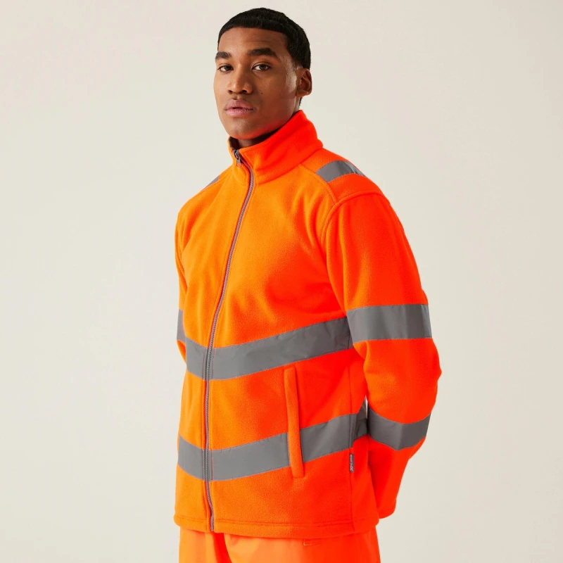 Image of Regatta Regatta Hi-Vis Pro Contract Thor Fleece in Burnt Orange Size: X-Large Burnt Orange XL Male 5063019700106