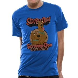 Image of Scooby Doo - Scooby And Scrappy Mens Small T-Shirt - Blue