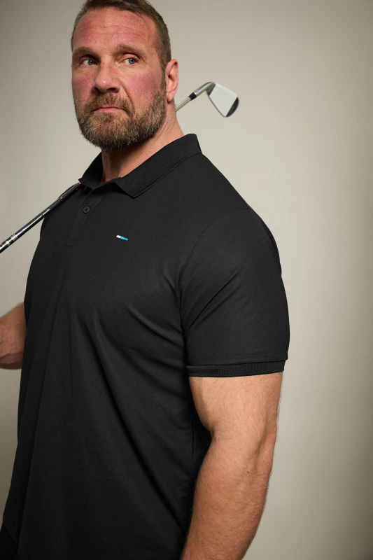 Image of BadRhino BadRhino Men Golf Polo Shirt in Black Size: X-Large Black XL Male 5063111695744