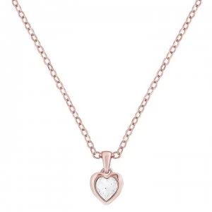 Image of Ted Baker HANNELA Crystal Heart Pendant - Rose Gold- Crystal