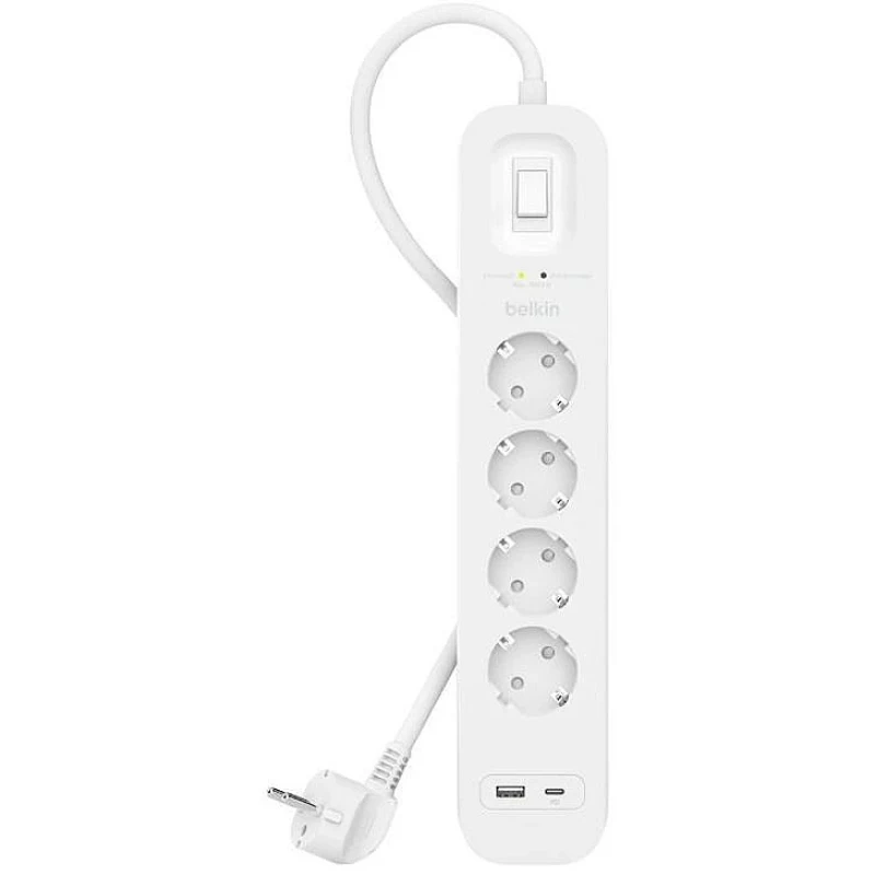 Image of Belkin SRB001VF2M surge protector White 4 AC outlet(s) 2 m