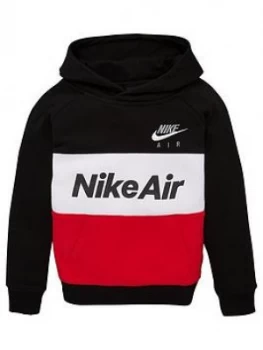 image of Nike Sportswear Air Younger Boys Overhead Hoodie - Black/Red