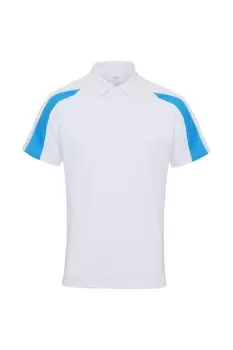 image of Just Cool Short Sleeve Contrast Panel Polo Shirt