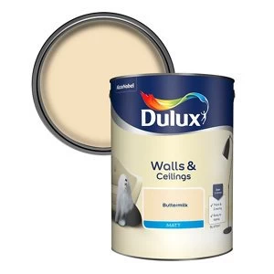 image of Dulux Buttermilk Matt Emulsion Paint 5L