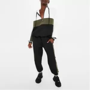 Image of I Saw It First Colourblock Half Zip Hoodie and Jogger Co-Ord Set - Black
