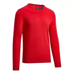 Image of Callaway V Neck Sweatshirt Mens - Red