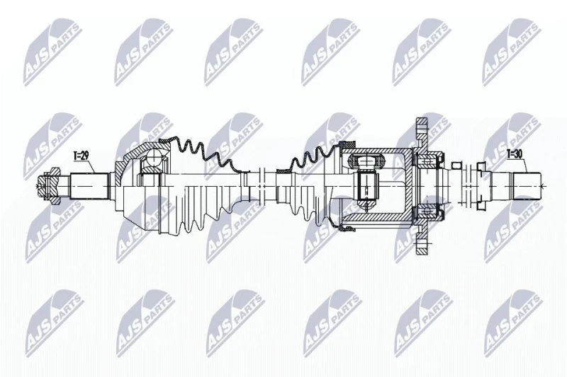 Image of NTY NPW-NS-163 Drive shaft Front Axle Right Drive Shaft (13)