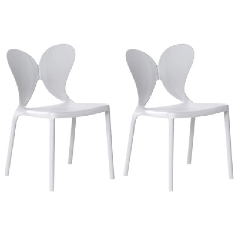 Image of Beliani Set Of 2 Garden Chairs Larissa Light Grey
