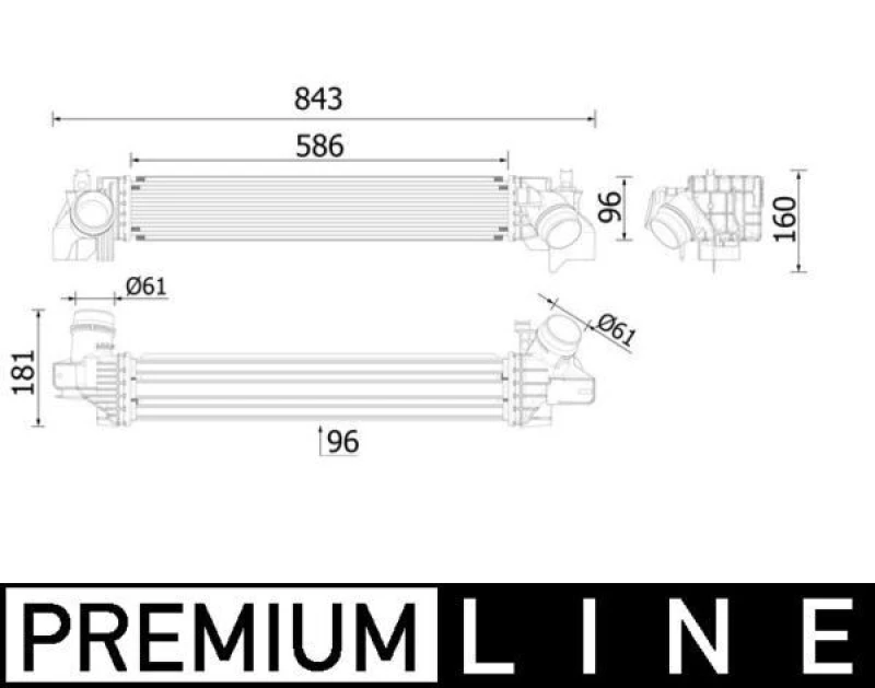 Image of Intercooler MAHLE CI 614 000P