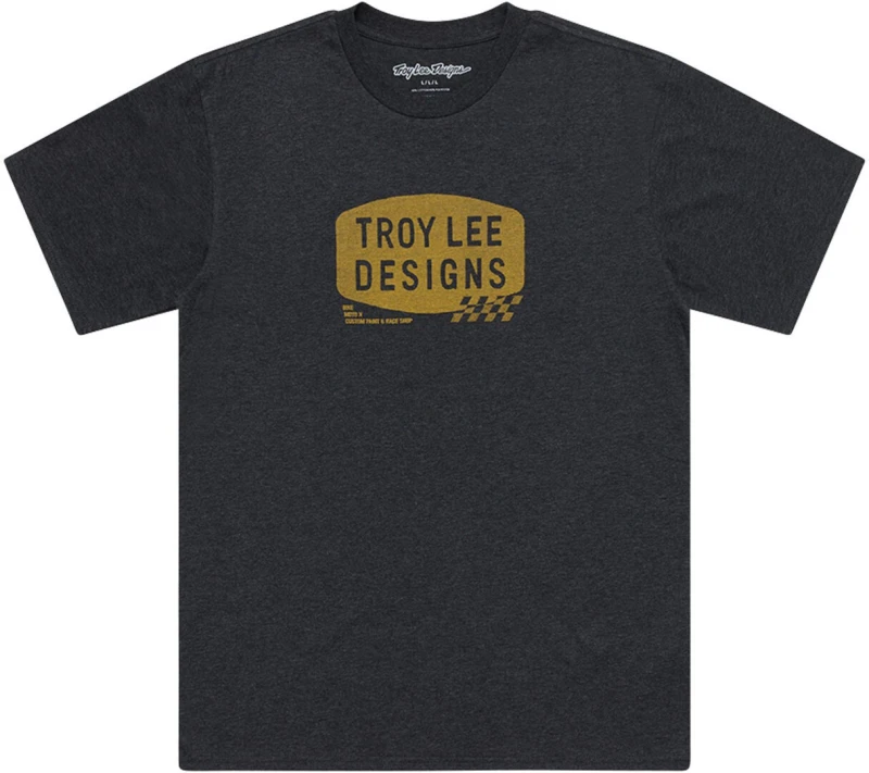 Image of Troy Lee Designs Stamp T-Shirt, black-yellow, Size S for Men