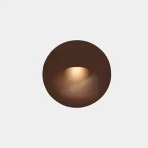 Image of Bat Outdoor LED Recessed Wall Light Round Brown IP65 2.2W 2700K