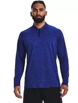 Image of Under Armour Training Tech 2.0 Novelty Quarter Zip Top - Blue Size S, Men