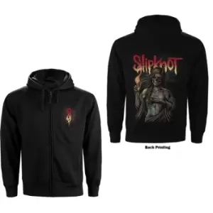 image of Slipknot - Burn Me Away Unisex Small Zipped Hoodie - Black