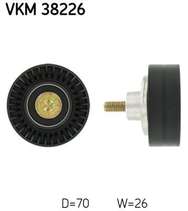 Image of SKF Deflection / guide pulley, V-ribbed belt SKF VKM 38226