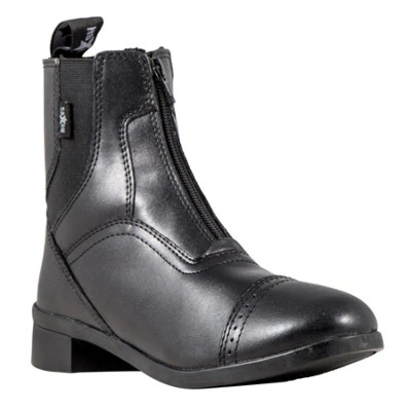 Image of Saxon Childrens/kids Syntovia Zip Paddock Boots Black (3 Uk)