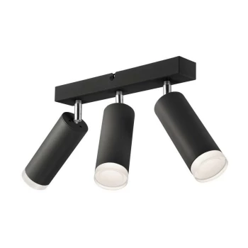 Image of Lamkur Lighting - Felix Adjustable Spotlight Bar Black, 3x E27