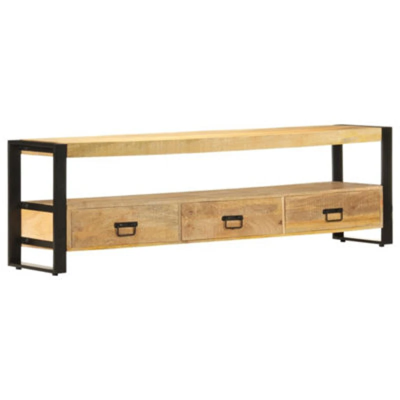 Image of vidaXL Solid Mango Wood TV Cabinet Home HiFi Stand Unit Entertainment Centre