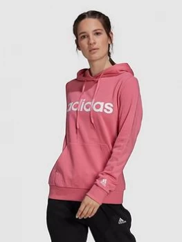 Image of adidas Essentials Linear Hoodie - Rose, Rose, Size 2XL, Women