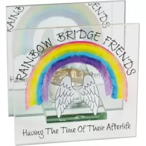 Image of Rainbow Bridge Friends 2362 Pet Wings Glass Tealight Holder