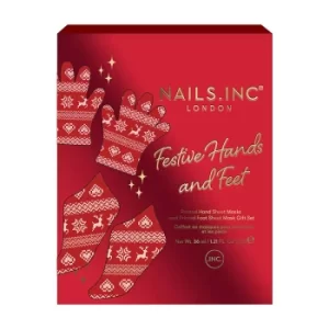 Image of Nails Inc Hand And Foot Mask Duo 2x18ml