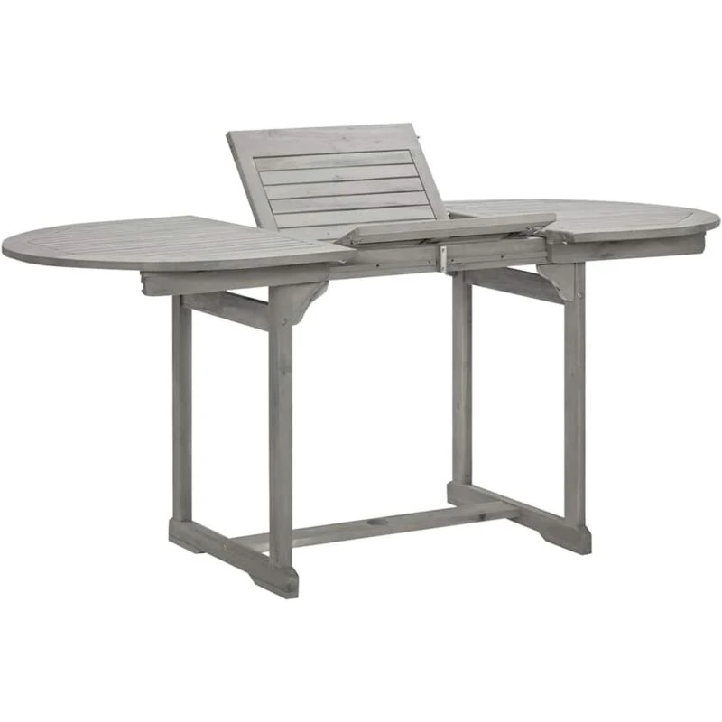 Image of VIDAXL Garden Dining Table (120-170)x80x75cm Solid Acacia Wood Vidaxl 8720286642252