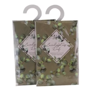 Image of Set of 2 Eucalyptus Leaf Fragranced Sachets, 20gm