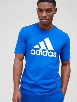 Image of adidas Badge Of Sport T-Shirt - Royal Blue/White, Royal Blue/White, Size S, Men