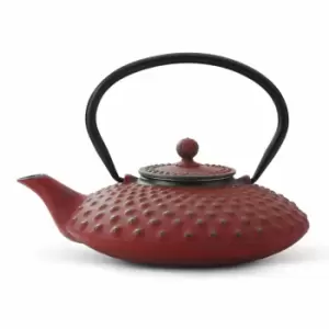 Image of Bredemeijer Teapot Xilin Design Cast Iron 0.8L In Red