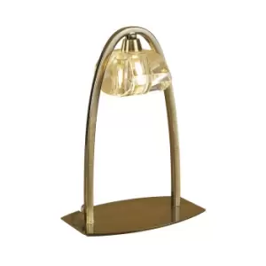 Image of Alfa Large Table Lamp 1 Light G9, Antique Brass