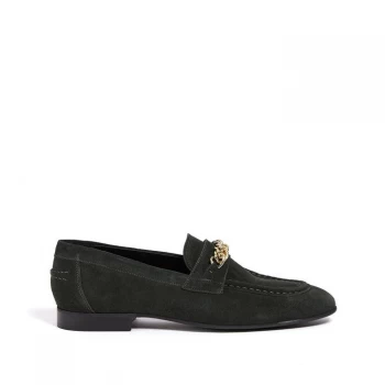 image of Reiss Lex Slip On Shoes - Forrest Green