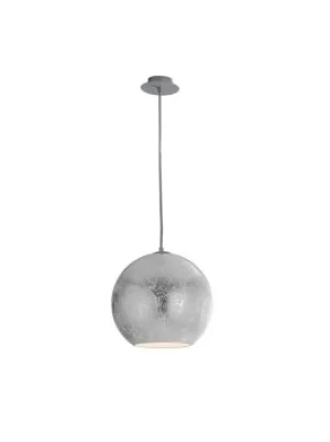 Image of VANITY Dome Pendant Ceiling Light Silver 30x29cm