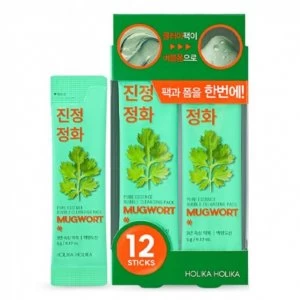 image of Holika Holika - Pure Essence Mugwort Bubble Cleansing Pack - 5g x 12pcs