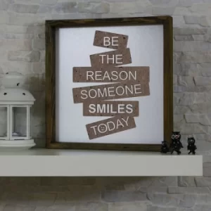 Image of KZM031 Brown White Decorative Framed MDF Painting