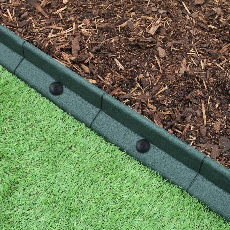 Image of MonsterShop Flexible Lawn Edging Garden Border Green Pack Of 30 X 1.2M