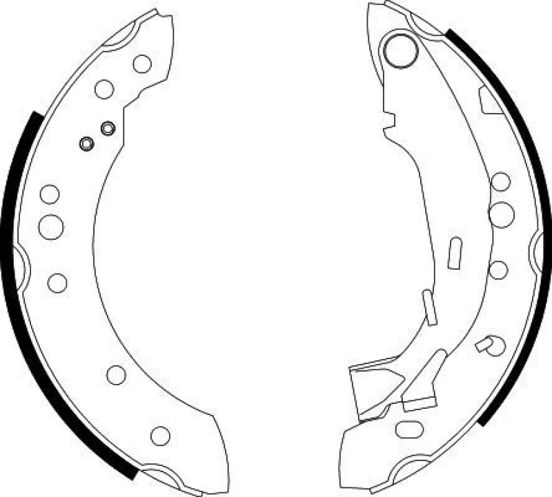 Image of HELLA Brake Shoe Set HELLA 8DB 355 002-601