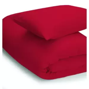 Image of Easy Care Minimum Iron Duvet Cover Super King Red