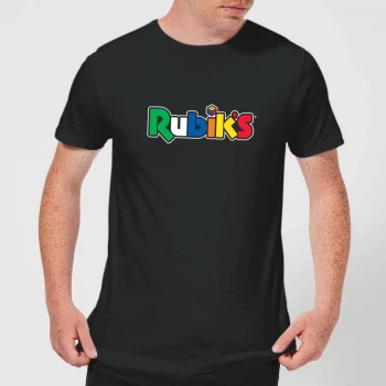 Image of Rubik's Core Logo Mens T-Shirt - Black - XS - Black
