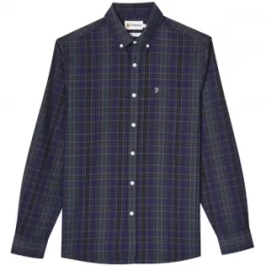 Image of Farah Mens Edina Shirt Dark Olive Large