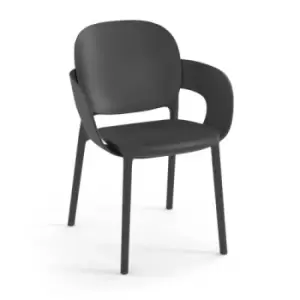 Image of Everly multi-purpose chair with arms (pack of 2) - anthracite grey