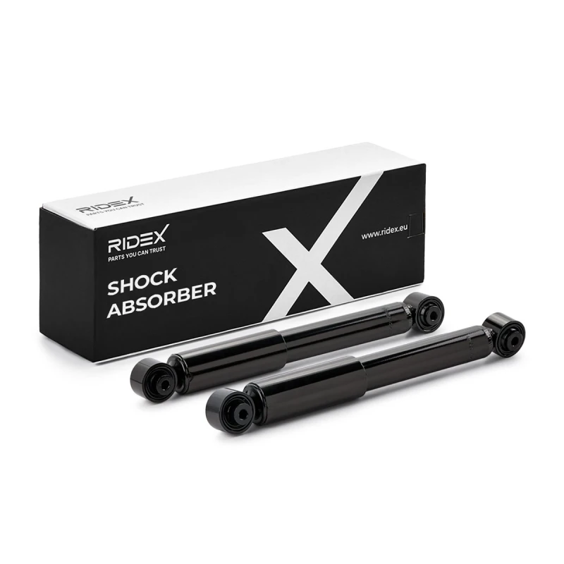 Image of RIDEX 854S19333 Shock absorber Rear Axle, Gas Pressure, Twin-Tube, Absorber does not carry a spring, Bottom eye Shock Absorber (854)