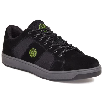 Image of Kick Black Suede Cup Sole Safety Trainer - Size 11