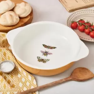 Image of Portmeirion Botanic Garden Harmony Round Baking Dish with Handle Amber