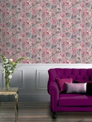 Image of Arthouse Paul Moneypenny Crown Jewels Pink Wallpaper