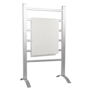 image of Status 100W Heated Towel Rail - Aluminium