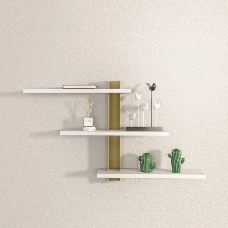 Image of Decorotika Mita Wall Shelf Wal Mounted Shelf Unit Gold